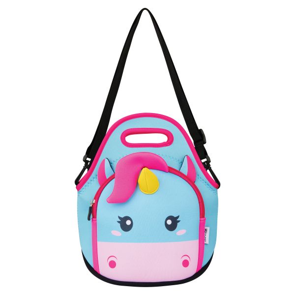 Quest Neoprene Lunch Bag Unicorn Blue/Pink