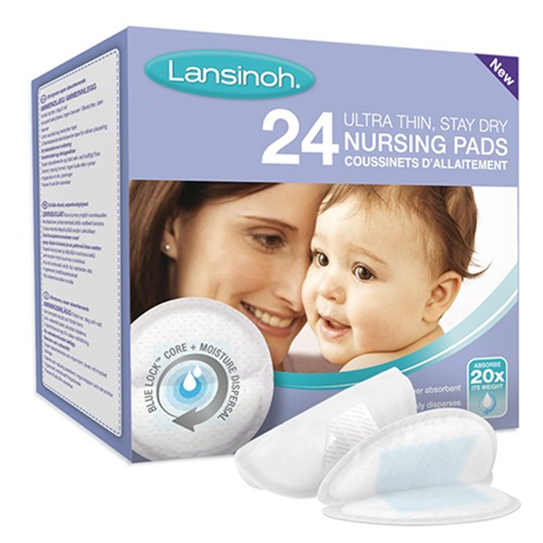 Lansinoh - Blue Lock Disposable Nursing Pads - 24's