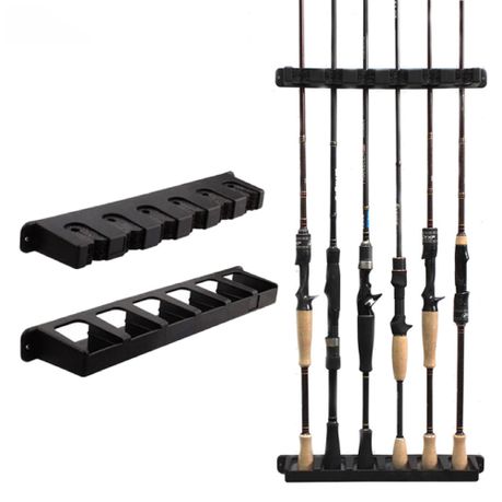 Kaba Fishing Rod Holder For Garage Wall Mounted Fishing Pole Rack Vertical  Storage 6 Rods Fishing Rod Rack