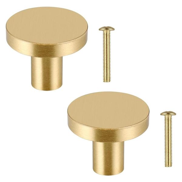 Brassique Metal Brass Round Drawer Handles Cabinet Pulls Dressers Knobs