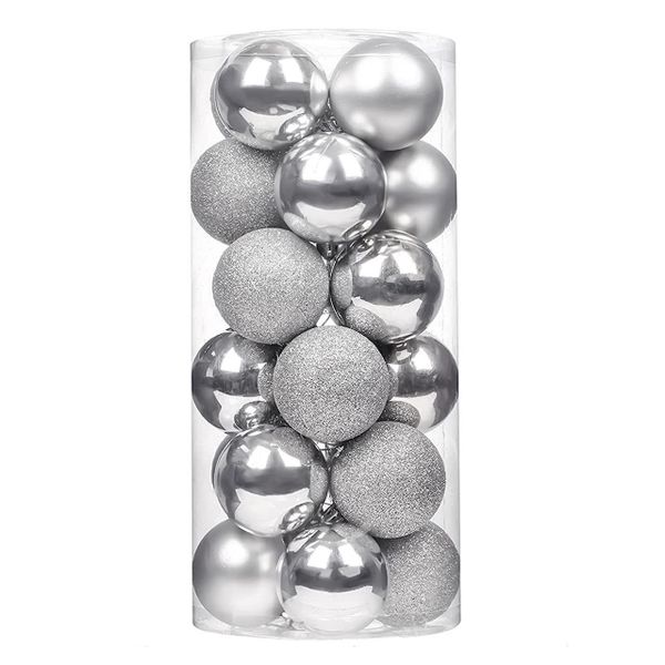 Pack Of 24 3-Styles Christmas Baubles Ornament Tree Decoration Set - 5cm