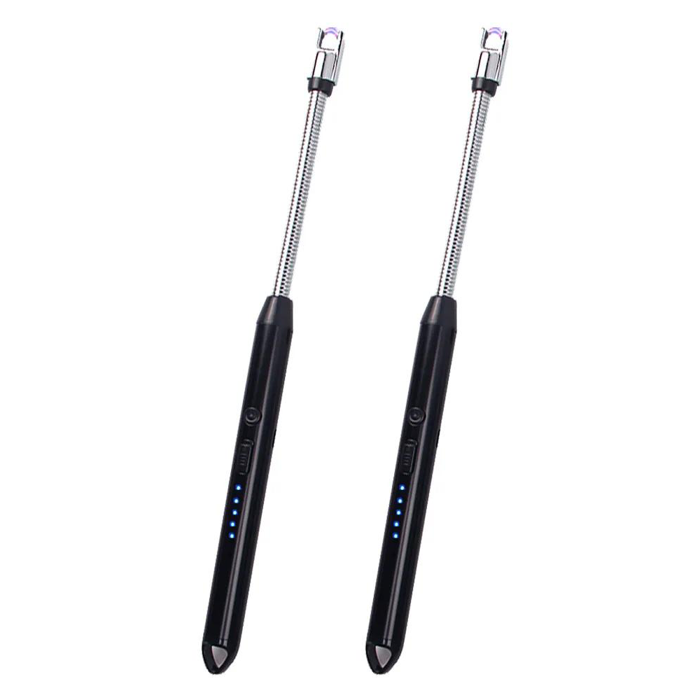 Aicom 2pcs rechargeable electric arc lighters without gas and flame