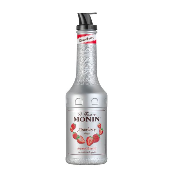 MONIN Premium Strawberry Puree 1L - Sweet Summer Flavors for Cocktails