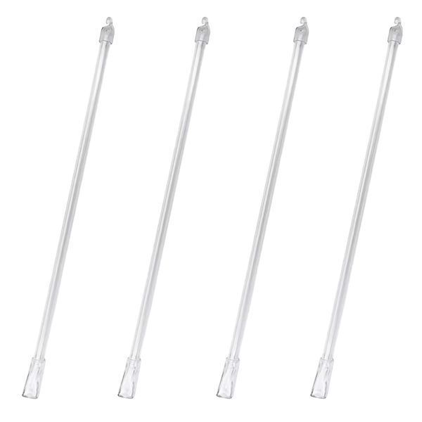 Decor Transparent Blind Rotating Rods With Hook And Handle 4pieces - 30cm