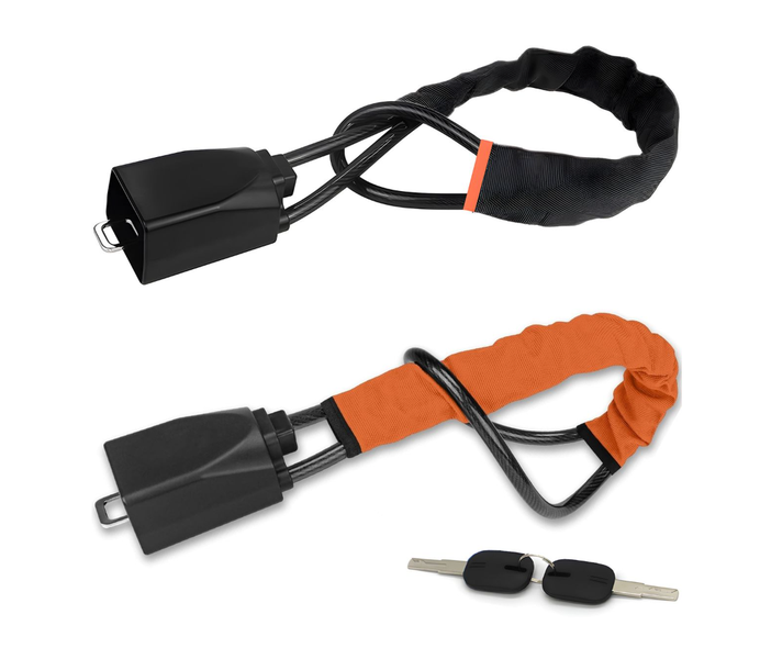 Car Steering Wheel Lock Anti-theft Device With Seat Lock, Comes With 3 keys