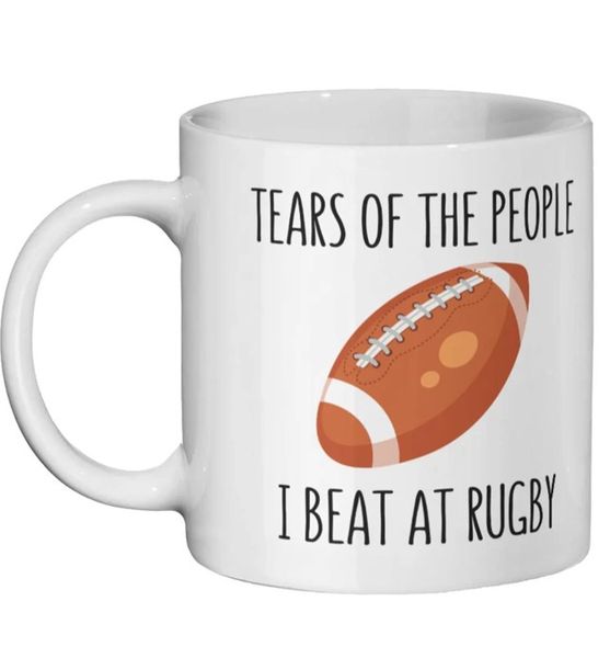 Tears Of The People I Beat At Rugby Christmas Birthday Gift Mug