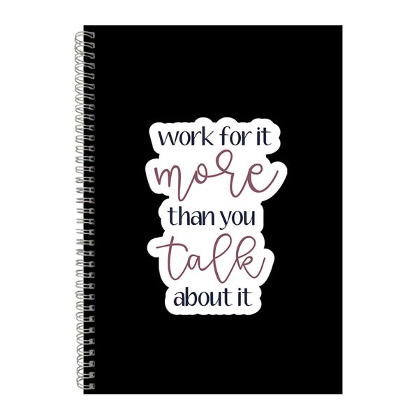 Talk A4 Notebook Spiral Lined Motivational Sayings Graphic Notepad Gift 185