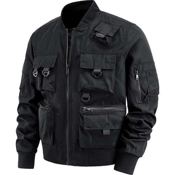Men's Bomber Jacket Multi-Pocket Pilot Jacket - Windbreaker Wear-resistant