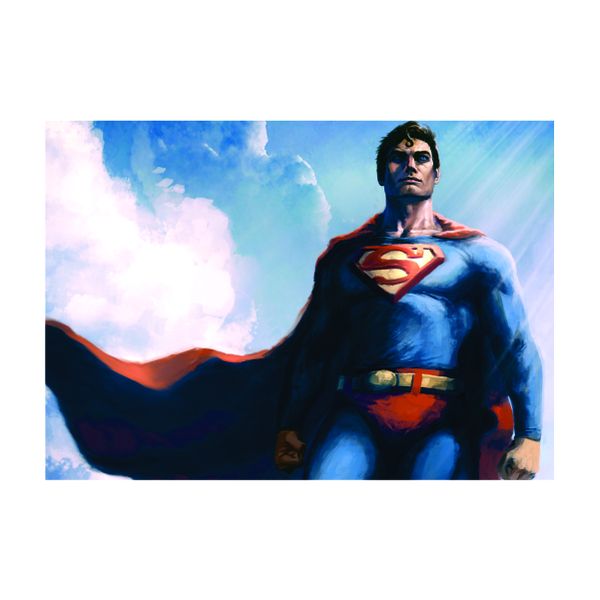 Superman Cartoon Blue Sky - A1 Poster