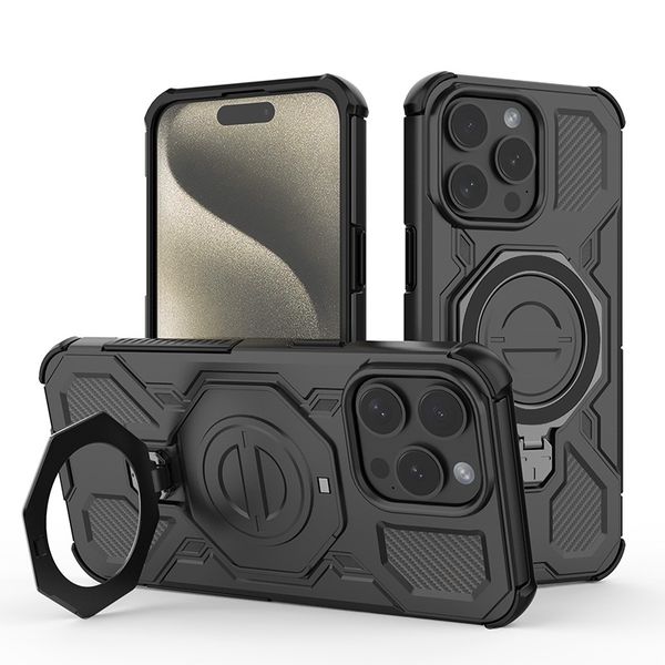 Ring Stand Holder Back Cover Compatible With iPhone 15 Pro Max