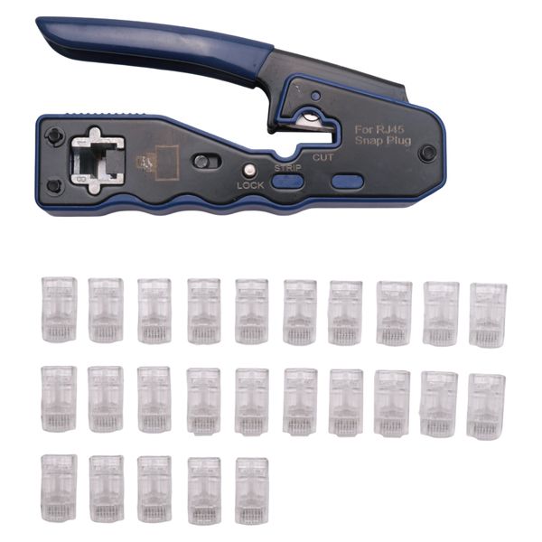 Ethernet Rj45 Pass Through Crimping Tool Bundle