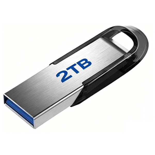 Ultra Flair USB 3.0 Flash Drive, 2TB, Silver Metal Shell