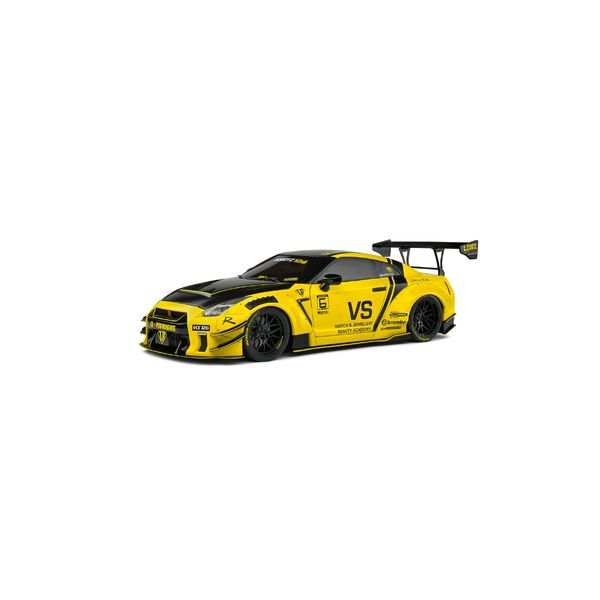 1/18-Solido-Nissan GTR R35-Liberty Walk 2.0-Yellow And Black-Model Car