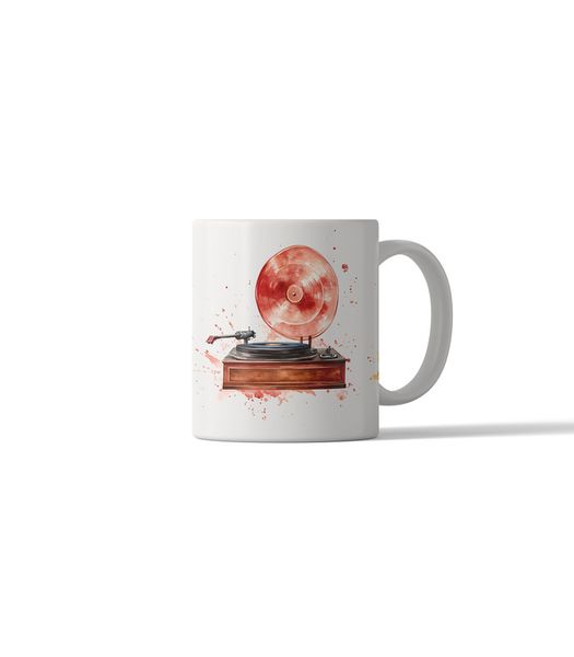 Retro Record Player DSG 12 Printed Coffee Mug