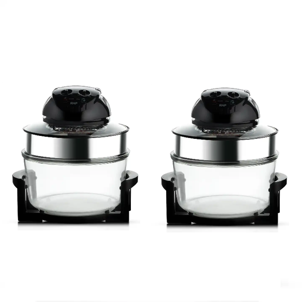 2 Pack-Visual air fryer household glass eight in one 12L RAF