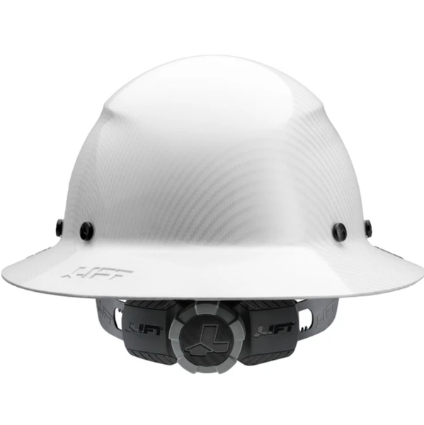 DAX White Carbon Full Brim Hard Hat