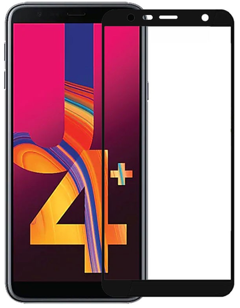 9D Tempered Glass - Samsung J4 Plus - Screen Protector - Black