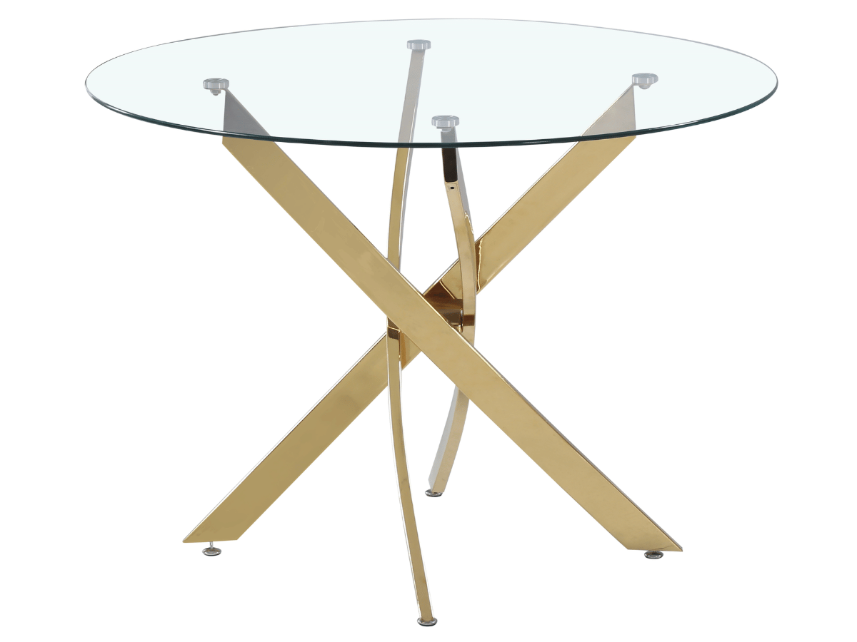 Modern Glass Top Dining Table