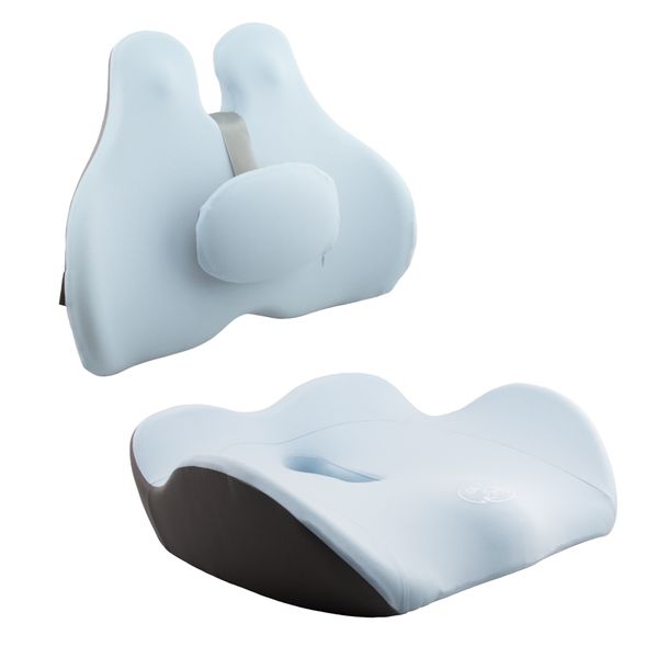 3PCs Memory Foam Lumbar Support Cushion for Qffice Chair