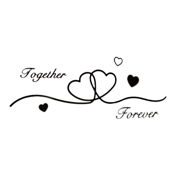 Together Forever Black Vinyl Wall Sticker