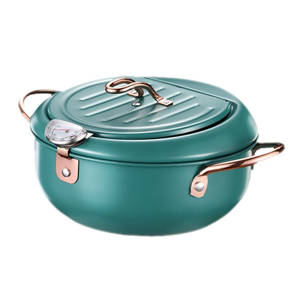 20cm NonStick Deep Frying Pot With Thermometer With Drain Lid Buy Online in South Africa