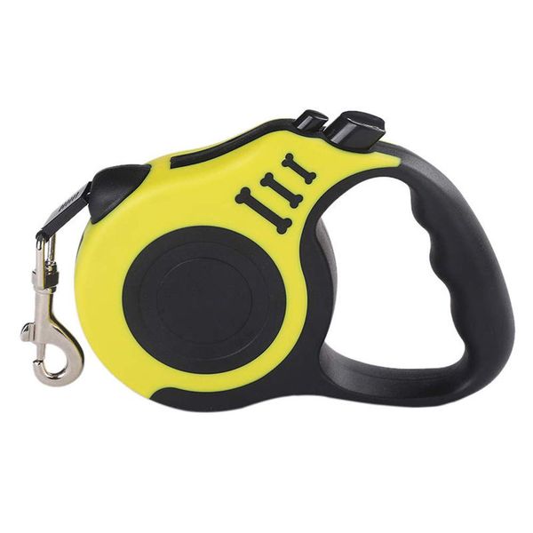 5m 360° Retractable Tangle Free Dog Leash - Yellow