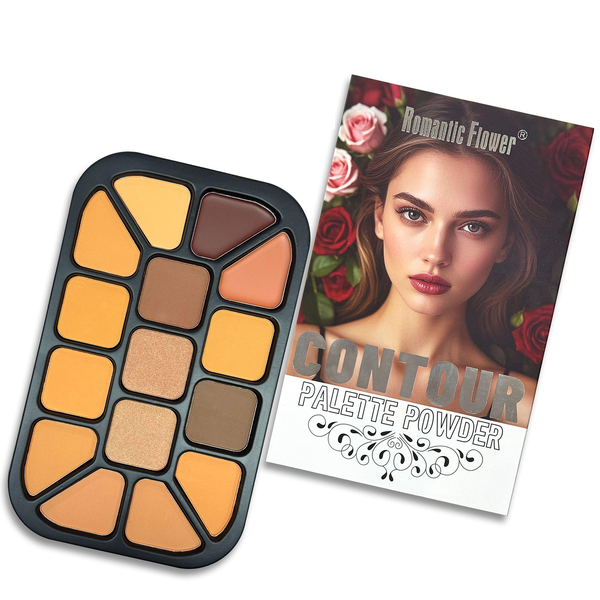 Romantic Flower 15 Colour Full Coverage Oil Control Contour Powder