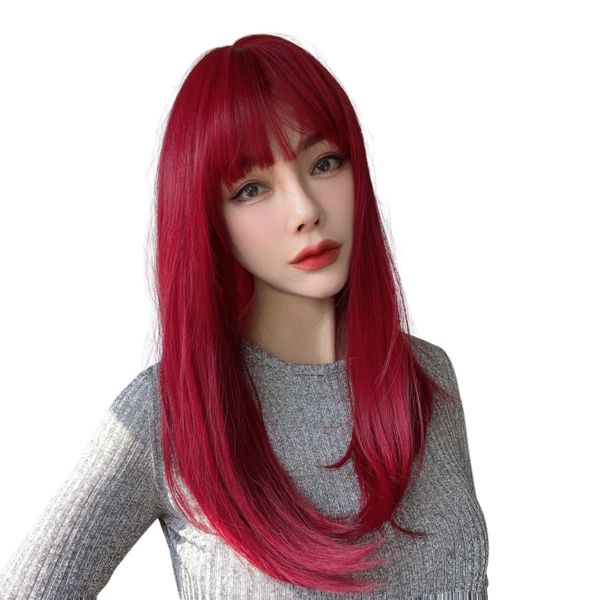 Celestial Synthetic Wig - Cherry Bomb Bangs