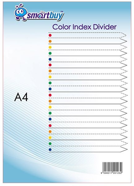 Smartbuy PVC Index Divider 1-20 numbered (20TAB)
