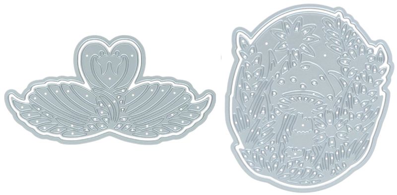 Craft Metal Dies 2 Pack - Graceful Swans &amp; Mystical Meadow