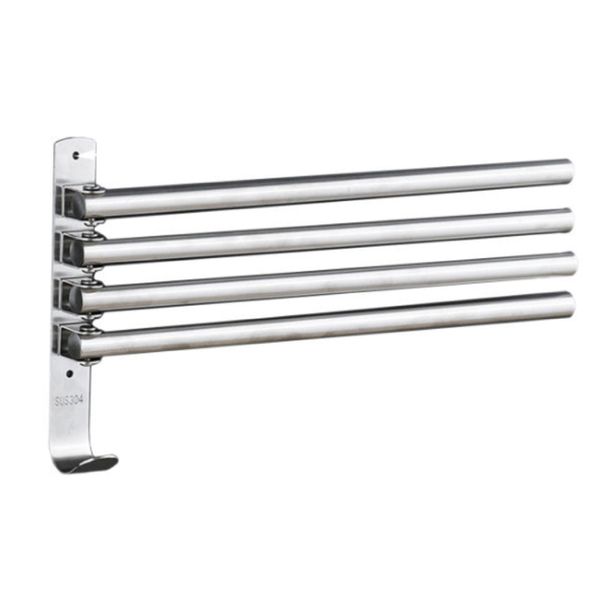 Home Bathroom Rotating Multi Use Multi Level Towel Rack Holder (5 Layers)