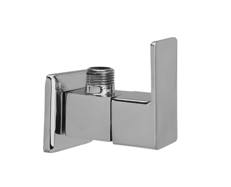 4 Inch Square Angle Valve - 20mm Chrome Brass Stop Valve, Wall Mounted