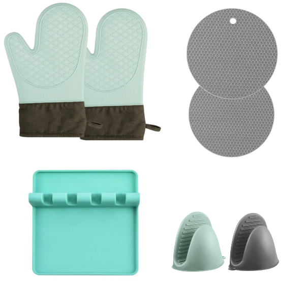 Urban Cart Premium 7-Piece Silicone Heat-Resistant Kitchen Set
