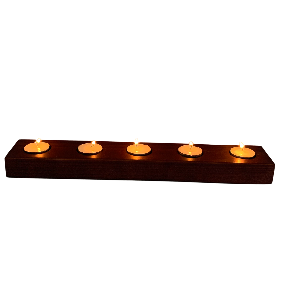 Wood Flow Modern Tealight Candle Holder Citronella Candles x 5