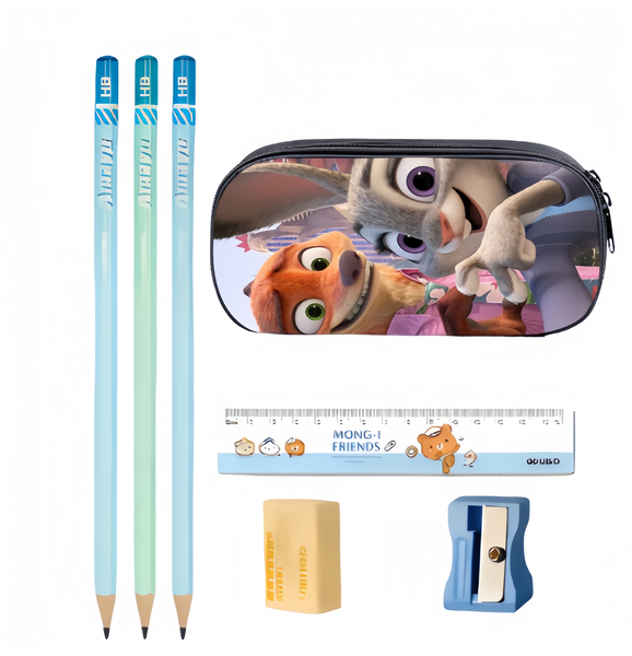 Zootopia Nick &amp; Judy Pencil Case - Kids School Stationery Organizer