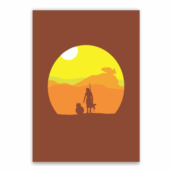 Rey And Robot Poster - A1