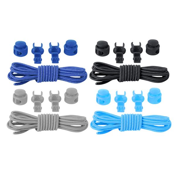 Killer Deals Lazy No-Tie Elasticated Shoelaces- 4 Pack Colour Combo