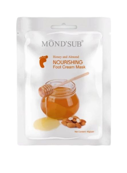 Mond'Sub - Honey And Almond Nourishing Foot Cream Mask Box of 5 Pairs