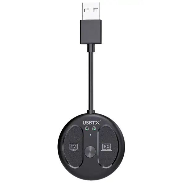 USB Bluetooth 5.4 Audio Transmitter 50 m Range Dual Connection Adapter-(GC)