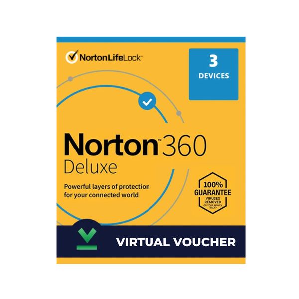 Norton 360 Deluxe - 6 Month Subscription - 3 Devices -NortonLifeLock