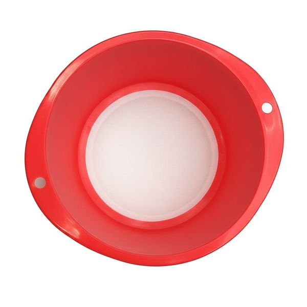 Multipurpose Plastic Mixing Bowl with Integrated Mesh Sieve