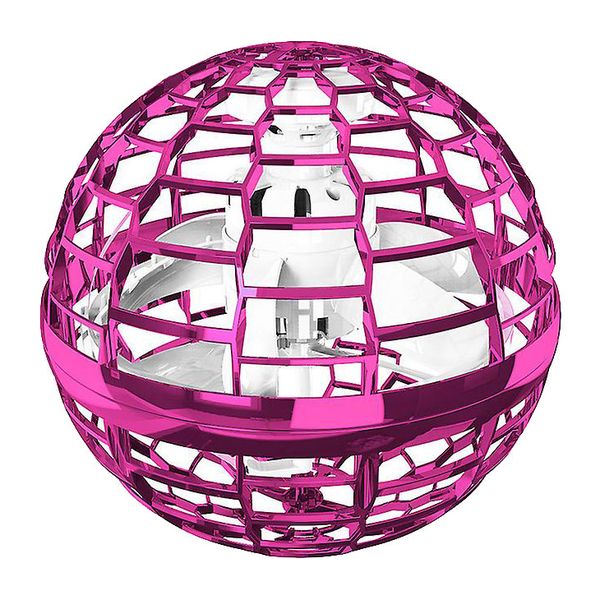 Flying Spinner Ball - Hand Controlled Mini Drone LED Ball - Pink - 10 Pack