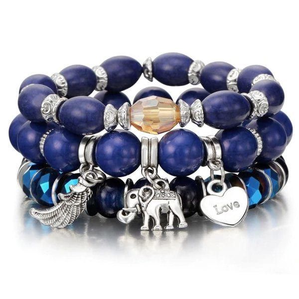 3 Pieces Multilayer Women's Fashion Boho Beaded Bracelets - AW