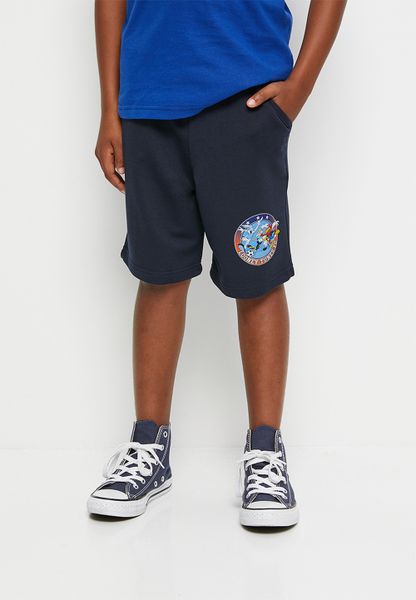 Boys Character Sweat Shorts - Navy