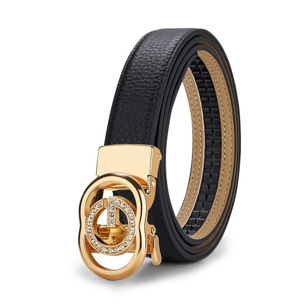 WilliamPOLO Women's Posh Design Genuine Leather Belt-Automatic Buckle