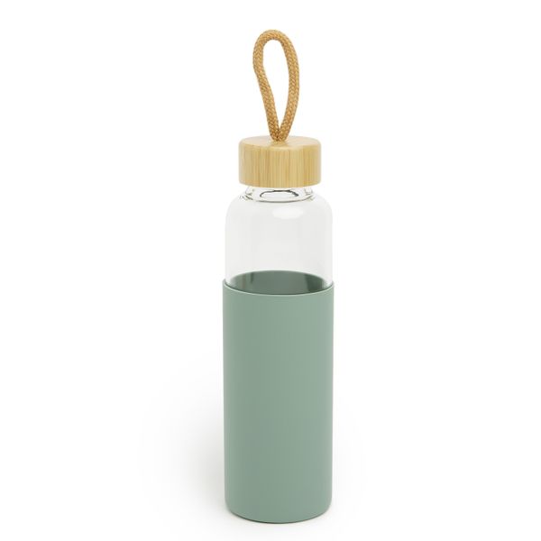 George &amp; Mason - Glass Bottle with Silicone Sleeve - Sage Green