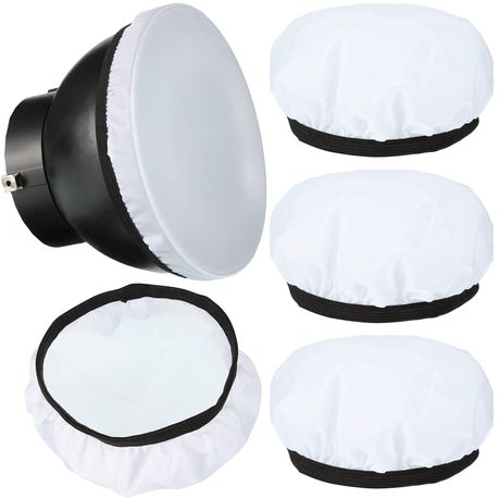 5 Pcs 7"/18cm Light Diffusers Soft Diffuser Lamp Cover White Diffuser Sock Image