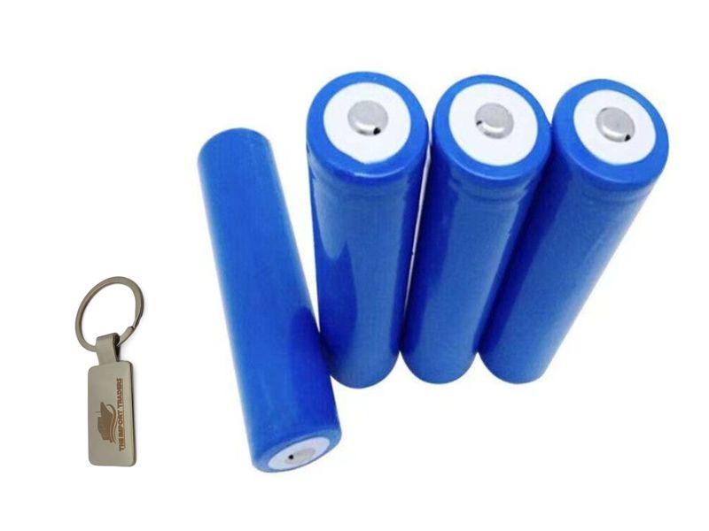 4Pieces 3.7V Lithium Battery 18650 6800mAh With TIT Keychain