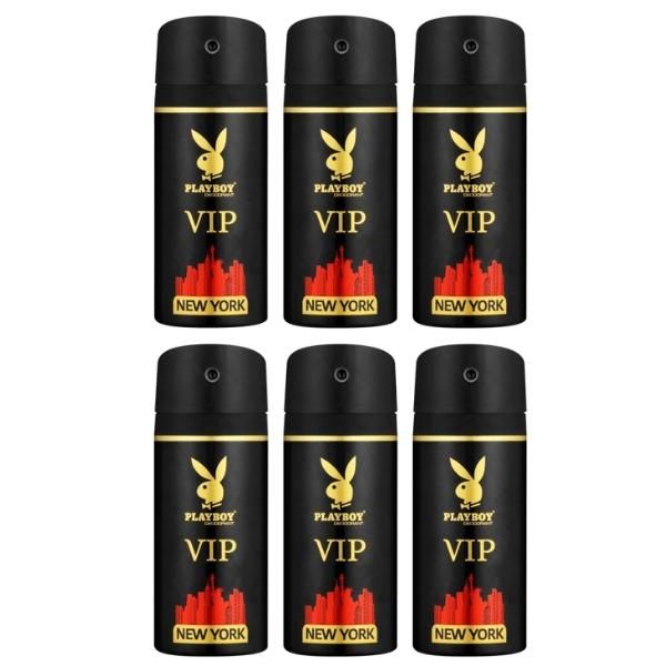 PlayBoy - Men Deodorant 150ml - VIP New York - Pack of 6