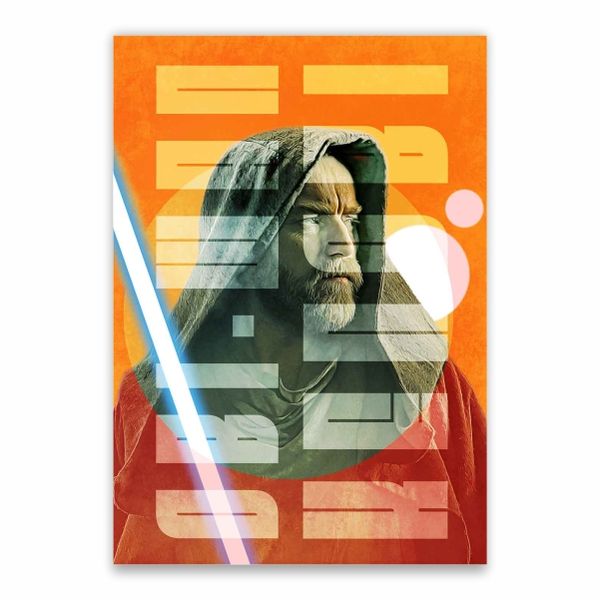 Obi-Wan Kenobi Blue Lightsaber Poster - A1